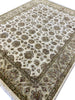 Load image into Gallery viewer, 7.11 x 10 QUALITY Natural Wool Agra Rug IVORY GREEN #F-6514