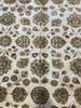 Load image into Gallery viewer, 7.11 x 10 QUALITY Natural Wool Agra Rug IVORY GREEN #F-6514