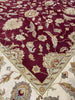 Load image into Gallery viewer, 8 x 10 QUALITY Agra RUG Natural Wool WINE BURGUNDY #F-6516