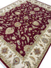 Load image into Gallery viewer, 8 x 10 QUALITY Agra RUG Natural Wool WINE BURGUNDY #F-6516