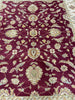 Load image into Gallery viewer, 8 x 10 QUALITY Agra RUG Natural Wool WINE BURGUNDY #F-6516