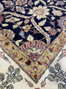 Load image into Gallery viewer, 8 x 10.3 QUALITY AGRA RUG William Morris BLACK #F-6517