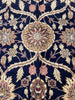 Load image into Gallery viewer, 8 x 10.3 QUALITY AGRA RUG William Morris BLACK #F-6517