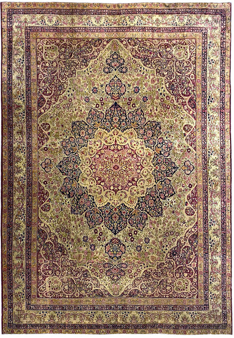 1900's 10' x 13'-Authentic-Antique-Persian-Kermansha-Rug.jpg