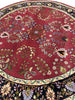 Load image into Gallery viewer, 7.9 x 7.9 ROUND Sarouk Rug Handmade India Wool Carpet #F-6586