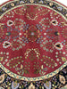 Load image into Gallery viewer, 7.9 x 7.9 ROUND Sarouk Rug Handmade India Wool Carpet #F-6586