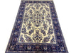 Load image into Gallery viewer, 6 x 9.6 New Sarouk Rug Handmade Wool Ivory Blue #F-6594