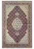 Load image into Gallery viewer, 5.9 x 8.9 Fine Wool and Silk Tabriz Mahi Rug Handmade #F-6626