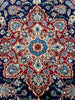 Load image into Gallery viewer, 6 x 9 Fine Wool and Silk Sino Tabriz Rug Dark Blue 240 KPSI #F-6631