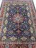 Load image into Gallery viewer, 6 x 9 Fine Wool and Silk Sino Tabriz Rug Dark Blue 240 KPSI #F-6631