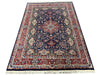 Load image into Gallery viewer, 6 x 9 Fine Wool and Silk Sino Tabriz Rug Dark Blue 240 KPSI #F-6631