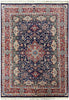 Load image into Gallery viewer, 6 x 9 Fine Wool and Silk Sino Tabriz Rug Dark Blue 240 KPSI #F-6631