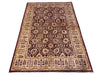 Load image into Gallery viewer, 5.6 x 7.8 Quality Handmade Agra Rug BURGUNDY #PIX-6074