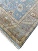 Load image into Gallery viewer, 6.1 x 9.0 New Oushak Rug Handmade Soft Wool Light Blue #F-6633