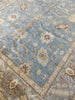 Load image into Gallery viewer, 6.1 x 9.0 New Oushak Rug Handmade Soft Wool Light Blue #F-6633