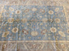 Load image into Gallery viewer, 6.1 x 9.0 New Oushak Rug Handmade Soft Wool Light Blue #F-6633