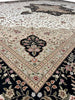 Load image into Gallery viewer, 12.5 x 18 Large Ivory Silk &amp; Wool Tabriz Rug 5844