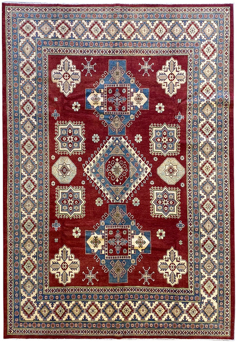 9' x 12' Super-Kazak-Silky-Quality-Wool-Handmade-Afghan-Rug.jpg