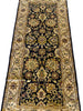 Load image into Gallery viewer, 2.8 x 6 Black Indian Style Hand-knotted Runner Rug 14458