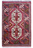 Load image into Gallery viewer, 2.10 x 4.3 Coral Afghan Handmade Wool Pile Tribal Rug 19754