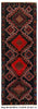 Load image into Gallery viewer, 2.4 x 7.1 Runner Afghan Wool Handmade Tribal BLACK Rug #P1001