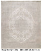 Load image into Gallery viewer, 9.4 x 11.8 Handmade Vintage Persian Tabriz Rug FADED GRAY LOW PILE #P1131