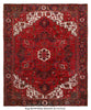 Load image into Gallery viewer, 10.0 x 12.2 Authentic Persian Heriz Rug Handmade Wool Iran #P1242