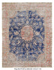 Load image into Gallery viewer, 9.4 x 12.0 Vintage Persian Rug Low Pile Blue Coral #P1251