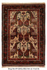 Load image into Gallery viewer, 2.11 x 4.5 PICTORIAL primitive faces handmade Wool Rug #P1283