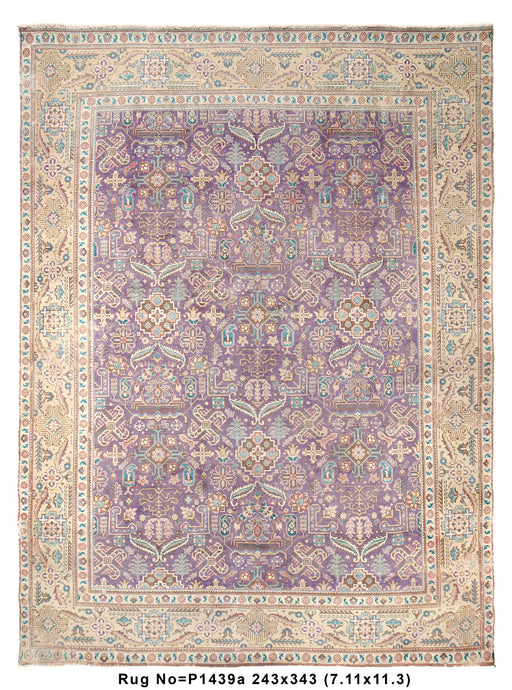 8' x 11'-Purple-Blue-Persian-Vintage-Rug-LOW-PILE.jpg