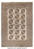 Load image into Gallery viewer, 6.5 x 9.7 Authentic Turkman Bokara Wool Rug Hand-Knotted Afghan Capet NEUTRALS #P1473