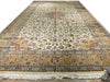 Load image into Gallery viewer, 9.2 x 18.2 Fine Persian Tabriz Rug IVORY GOLD BIRD DEERS #PIX-15560