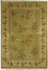 Load image into Gallery viewer, 5.8 x 9 NEW Art Deco Pattern Hand0knotted Wool &amp; Silk Rug GREEN #PIX-23854