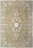 Load image into Gallery viewer, 6 x 9 Olive Green Ivory Wool &amp; Silk Tabriz Rug #PIX-13161