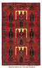 Load image into Gallery viewer, 4&#39; x 6&#39;-New-Afghan-Baluch-Rug-Islamic-Musk-Motif.jpg