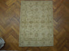 Load image into Gallery viewer, 4 x 5.10 beige Sage green Chobi Peshawar Handmade Rug #PIX-20270