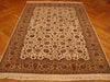 Load image into Gallery viewer, 5.10 x 9 Silk &amp; Wool Sino Tabriz Quality Handmade Rug Ivory Tan #PIX-13831