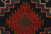 Load image into Gallery viewer, 2.4 x 7.1 Runner Afghan Wool Handmade Tribal BLACK Rug #P1001