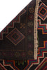 Load image into Gallery viewer, 2.4 x 7.1 Runner Afghan Wool Handmade Tribal BLACK Rug #P1001