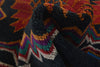 Load image into Gallery viewer, 2.4 x 7.1 Runner Afghan Wool Handmade Tribal BLACK Rug #P1001