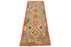 Load image into Gallery viewer, 2.2 x 6.5 Wool Handmade Kilim Flat-Weave Tribal Rug Vegetable Dye #P1087