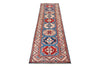 Load image into Gallery viewer, 2.7 x 9.5 Wool Genuine Kazak Handmade Pakistan Rug LIGHT BLUE #P1118