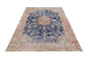 Load image into Gallery viewer, 9.4 x 12.0 Vintage Persian Rug Low Pile Blue Coral #P1251