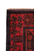 Load image into Gallery viewer, 4.1 x 6.7 Tribal Handmade Afghan Rug Red Black #P1259