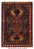 Load image into Gallery viewer, 4.2 x 6.2 Dark Blue Afghan Tribal Rug #P1261