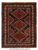 Load image into Gallery viewer, 4.5 x 5.11 BLACK tribal Afghan rug #P1262