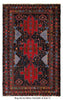 Load image into Gallery viewer, 4 x 6.7 Tribal Wool Rug Handmade Afghanistan BLACK #P1263