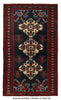 Load image into Gallery viewer, 3.10 x 6.10 Black Blue Tribal Wool Rug #P1264