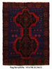 Load image into Gallery viewer, 4.8 x 6.5 Afghan Tribal Wool Handmade Rug BLUE #P924