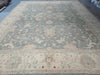 Load image into Gallery viewer, 13 x 17.8 Large SAGE GREEN Chobi Peshawar Rug 15452